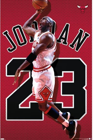 Michael Jordan - Jersey Wall Poster