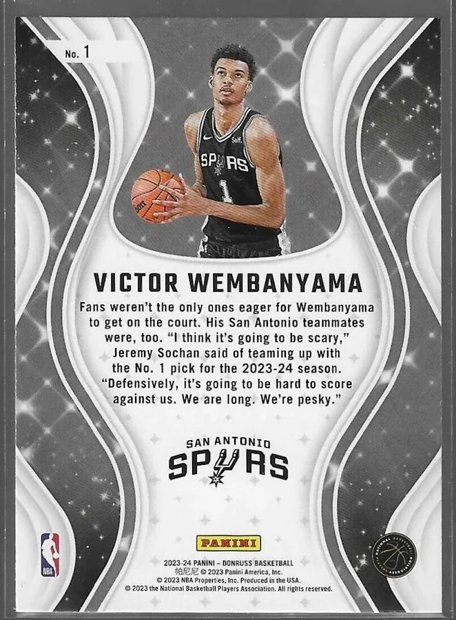 Victor Wembanyama Trading Card  NBA 2023 Panini Donruss Magicians