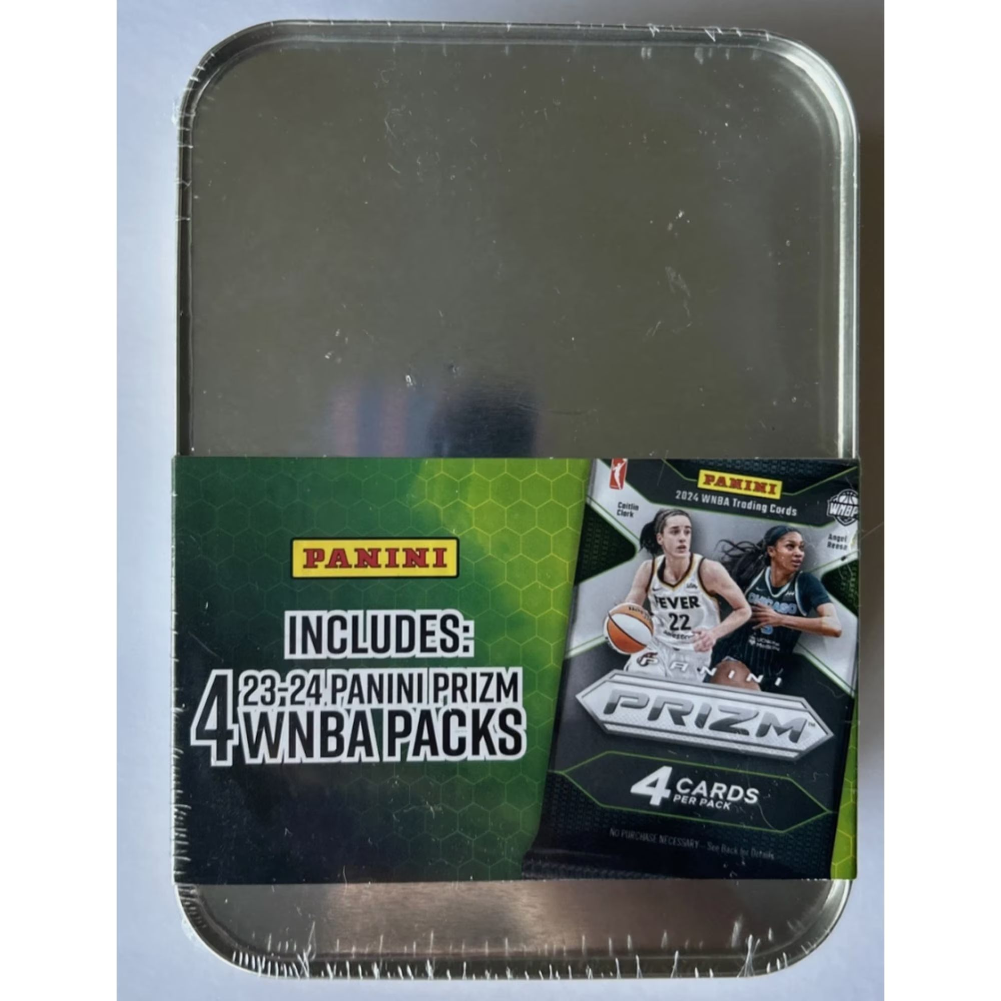 2024-Panini-Prizm-WNBA-Basketball-Factory-Sealed-Caitlyn-Clark-NAVY-BLUE-Tin-Box-4-Packs-of-4-Cards-BACK-SIDE.webp Caitlyn Clark 2024 Panini Prizm WNBA Sealed Tin-Box Packs and Cards
