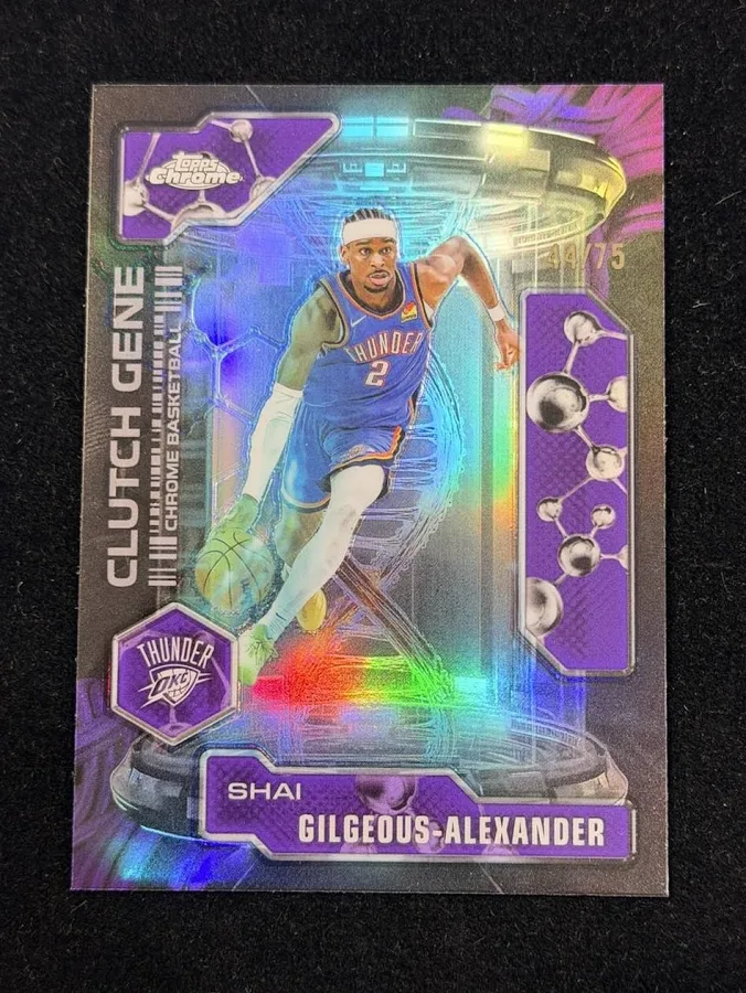 Shai Gilgeous - Alexander Trading Card:  Purple Geo 2025-26 Topps Chrome