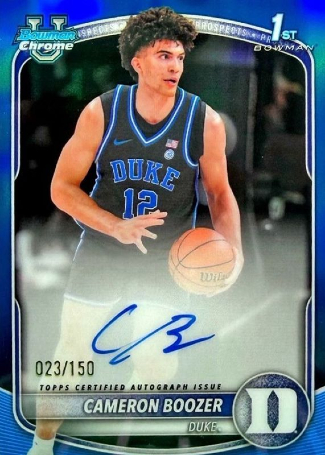 Cameron Boozer 2025 Bowman nu-CPA-CO Chrome Prospect Autographs - Blue Refractor-450x Cameron-Boozer-2025-Bowman-nu-CPA-CO-Chrome-Prospect-Autographs-Blue-Refracto