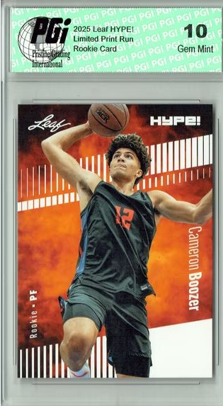 Cameron Boozer 2025 Leaf HYPE! #182 Only 5k Made Rookie Card Future #1 Cameron Boozer 2025 Leaf HYPE! #182 Only 5k Made Rookie Card Future #1 PGI 10