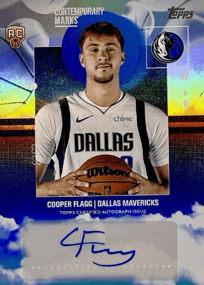 Cooper Flagg Trading Card: 2025 Topps Contemporary Marks - Rainbow RC