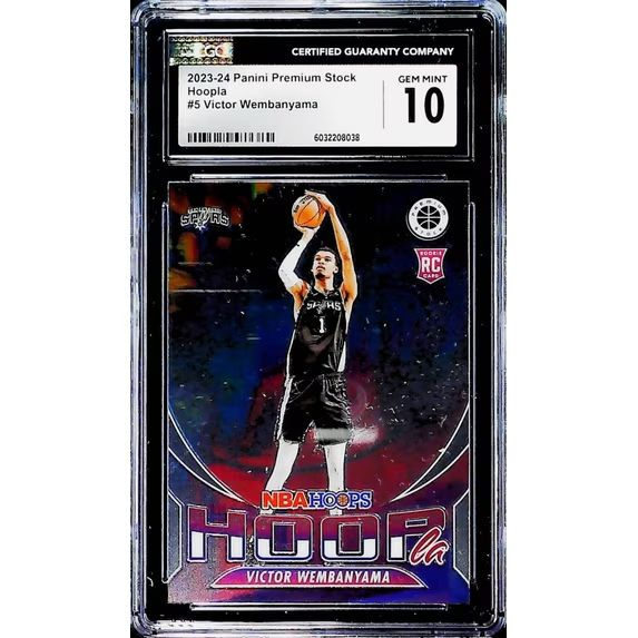 Victor Wembanyama Graded Trading Card 2023-24  Panini  Premium Stock Hoopla number 5