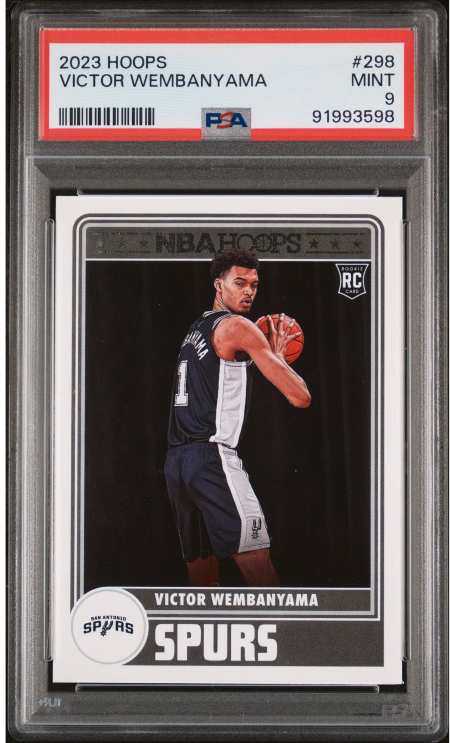 Victor-Wembanyama Graded 2023 NBA Hoops Rookie Card 298