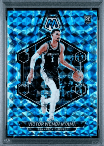 Victor Wembanyama Trading Card: 2023 Panini Mosaic Blue-Rookie RC