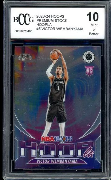 Graded-Victor-Wembanyama-Rookie-Card-2023-24-Hoops-Premium-Stock-Hoopla-5-BGS-BCCG-10-M-200-walmart.webp graded