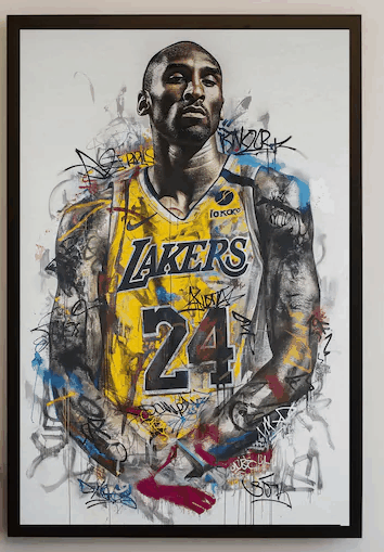 Kobe Bryant Wall Art Print Canvas:  'The Flex'
