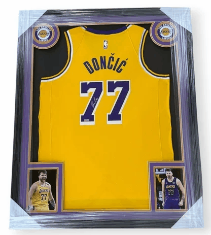 Luka Dončić Autographed Jersey Lakers Framed