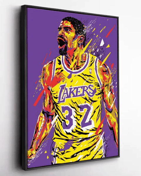 Magic Johnson Lakers Wall-Art-Canvas: 'The Shout'