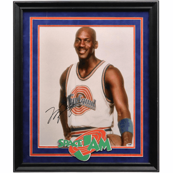 Michael Jordan Space Jam Photograph - Autographed Framed Poster