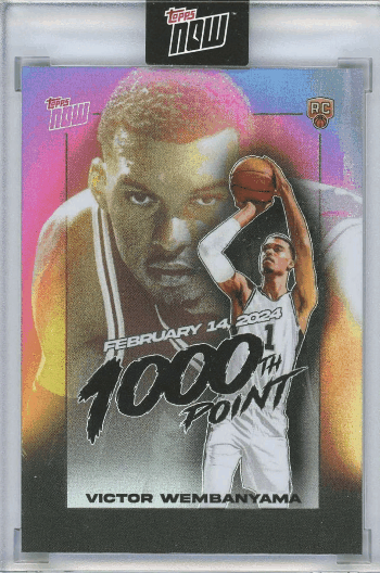 NBA-2023-Topps-Now-Basketball-Victor-Wembanyama-VW-1-Rookie-Card-1-000th.webp Victor Wembanyama Trading Card: NBA 2023 Topps Now Basketball Victor Wembanyama VW-1