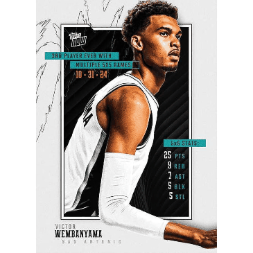 Victor Wembanyama Trading Card: NBA 2024-25 NOW Basketball #4