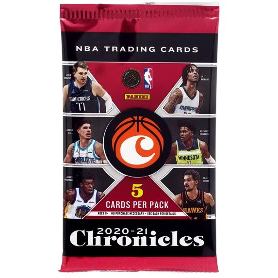 NBA-Panini-2020-21-Chronicles-Basketball-Trading-Card-BLASTER-Pack-5-Cards NBA Trading Card Pack NBA Panini 2020-21 Chronicles Basketball Trading Card BLASTER Pack / 5 Cards per pack /