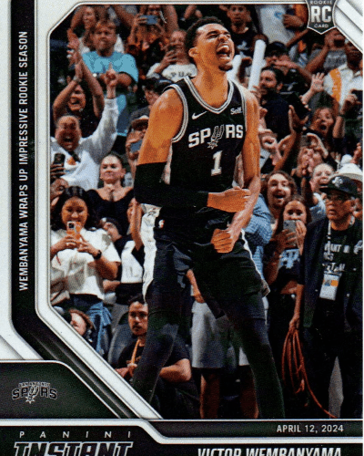 Victor-Wembanyama-2023-24-Panini-Instant-RC-BTTN-400x500-1.webp Victor Wembanyama Trading Card: 2023-24 Panini Instant #495 RC