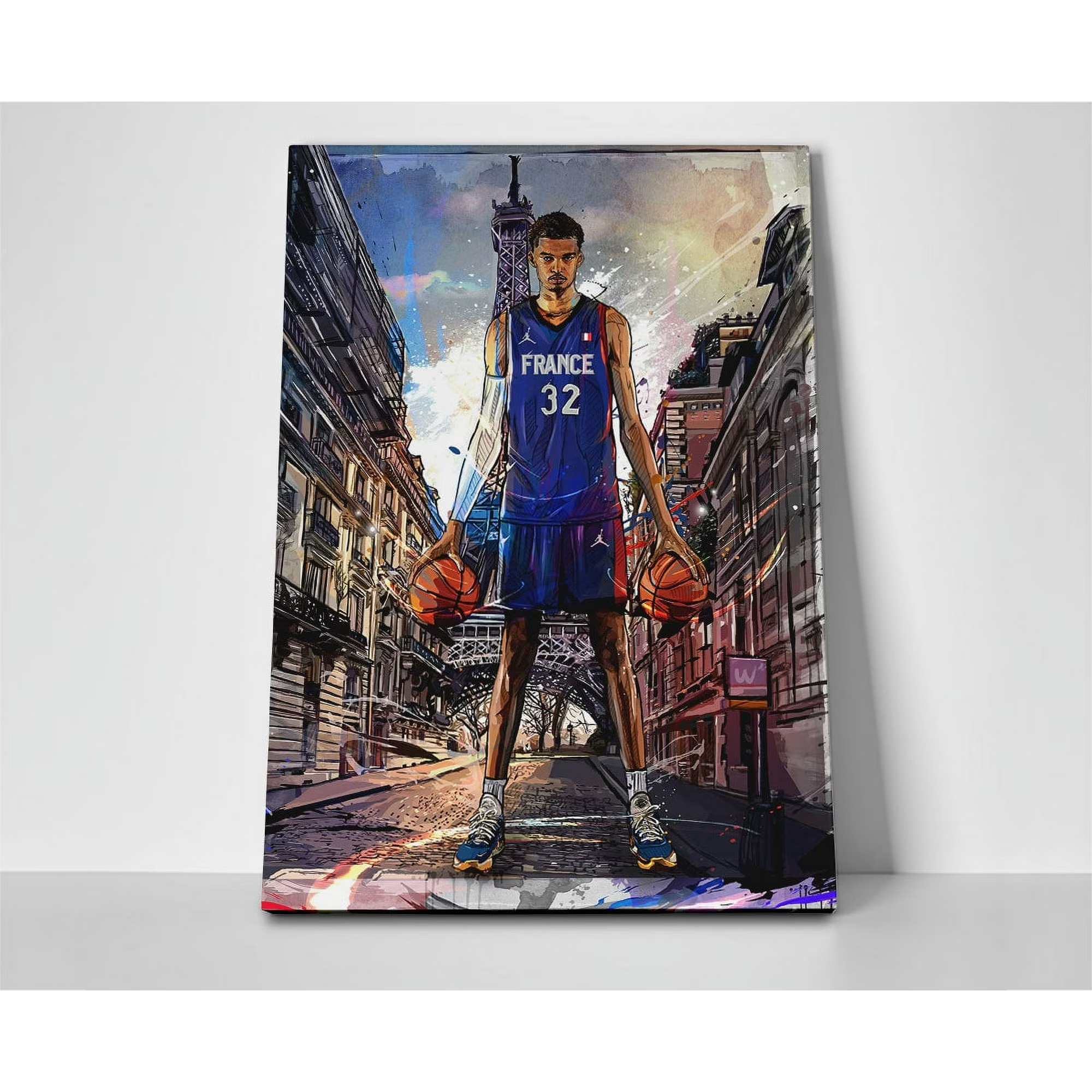 Victor Wembanyama Canvas ' Taking Paris' Wall Art