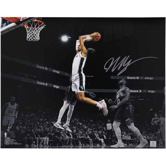 Victor-Wembanyama-San-Antonio-Spurs-Autographed-16-x-20-Dunk-vs-Phoenix-Suns-Spotlight-Photograph-Fanatics-Authentic-Certified