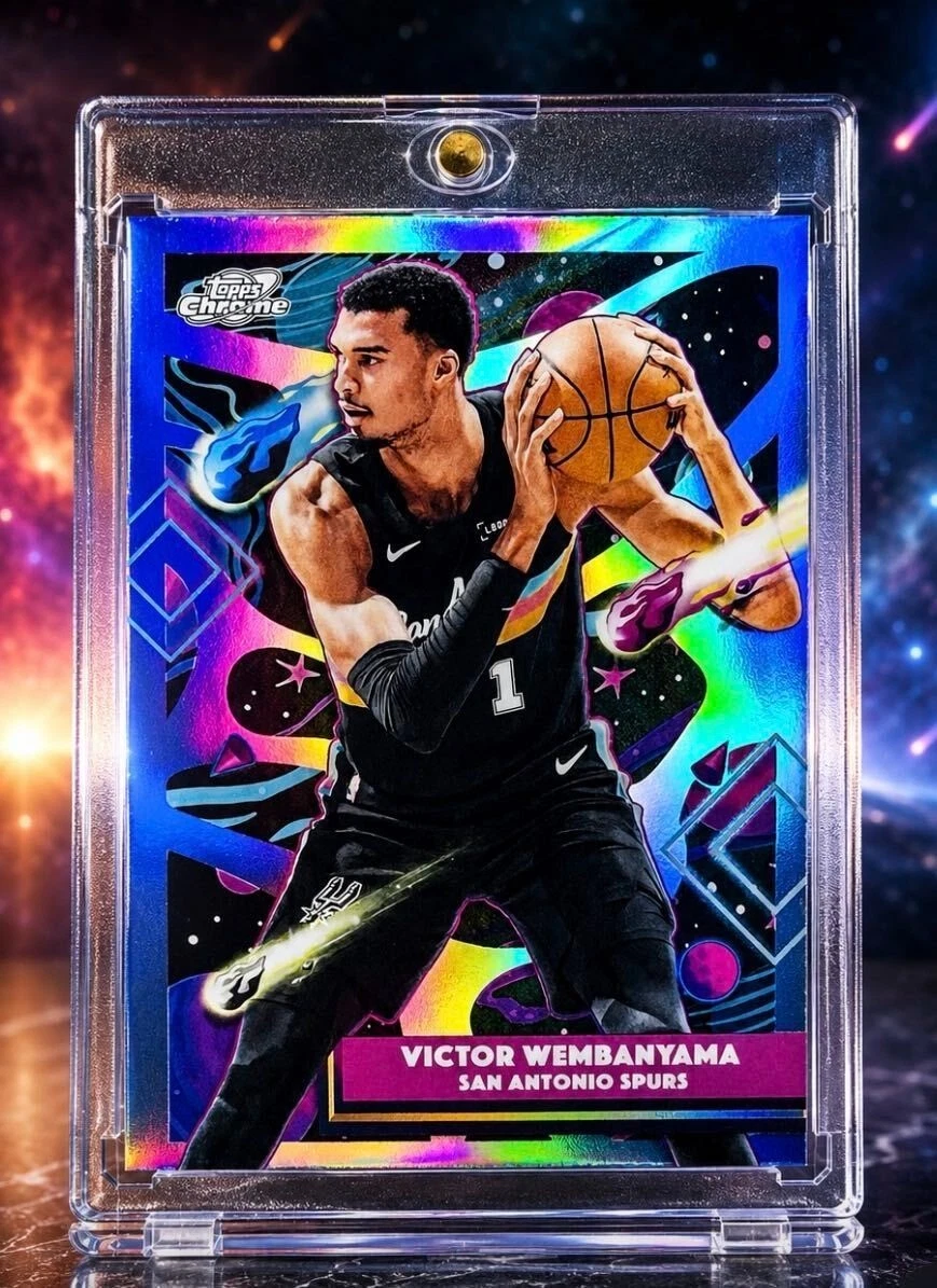 Victor Wembanyama Wemby Holo Refractor Chrome Sports Card Spurs-9- Victor-Wembanyama-Wemby-Holo-Refractor-Chrome-Sports-Card-Spurs-189