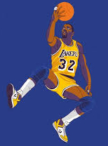 Magic Johnson Lakers Poster: 'Layup Graphic'