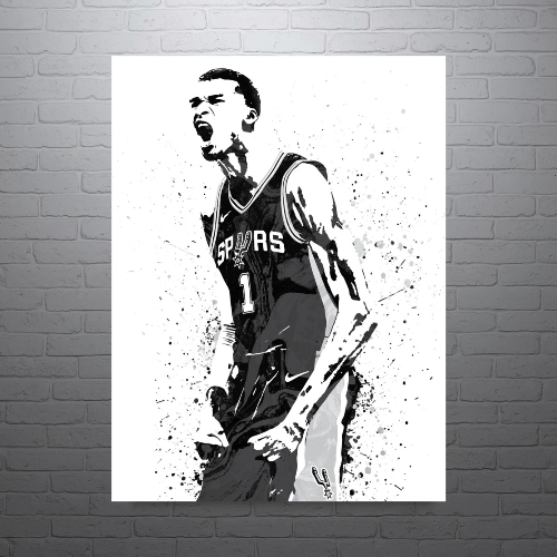 Victor Wembanyama Matted Poster:  'Simple Intense'