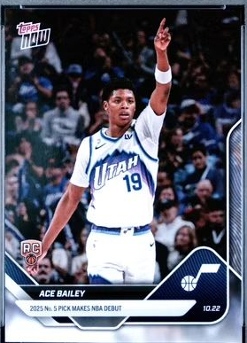 2025-Topps-Now-Ace-Bailey-nu-9-Rookie-RC-Basketball-Card