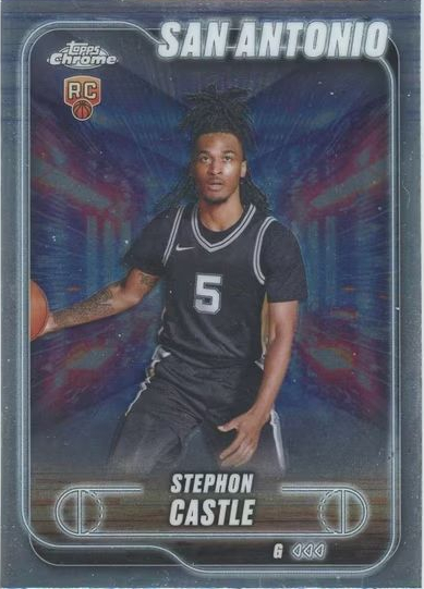 NBA-2024-25-Topps-Chrome-Stephon-Castle-nu-122-Rookie