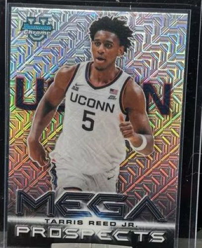 TRJ-2025-Bowman-Chrome-University-Tarris-Reed-Jr-nu-MP-17-Mojo-Refractor-UConn-Huskies-NCAA-Basketball-Trading-Card