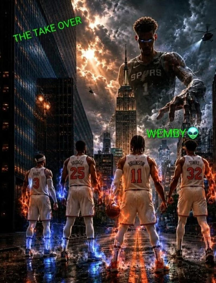 Wembanyama the NYC Alien Takeover poster